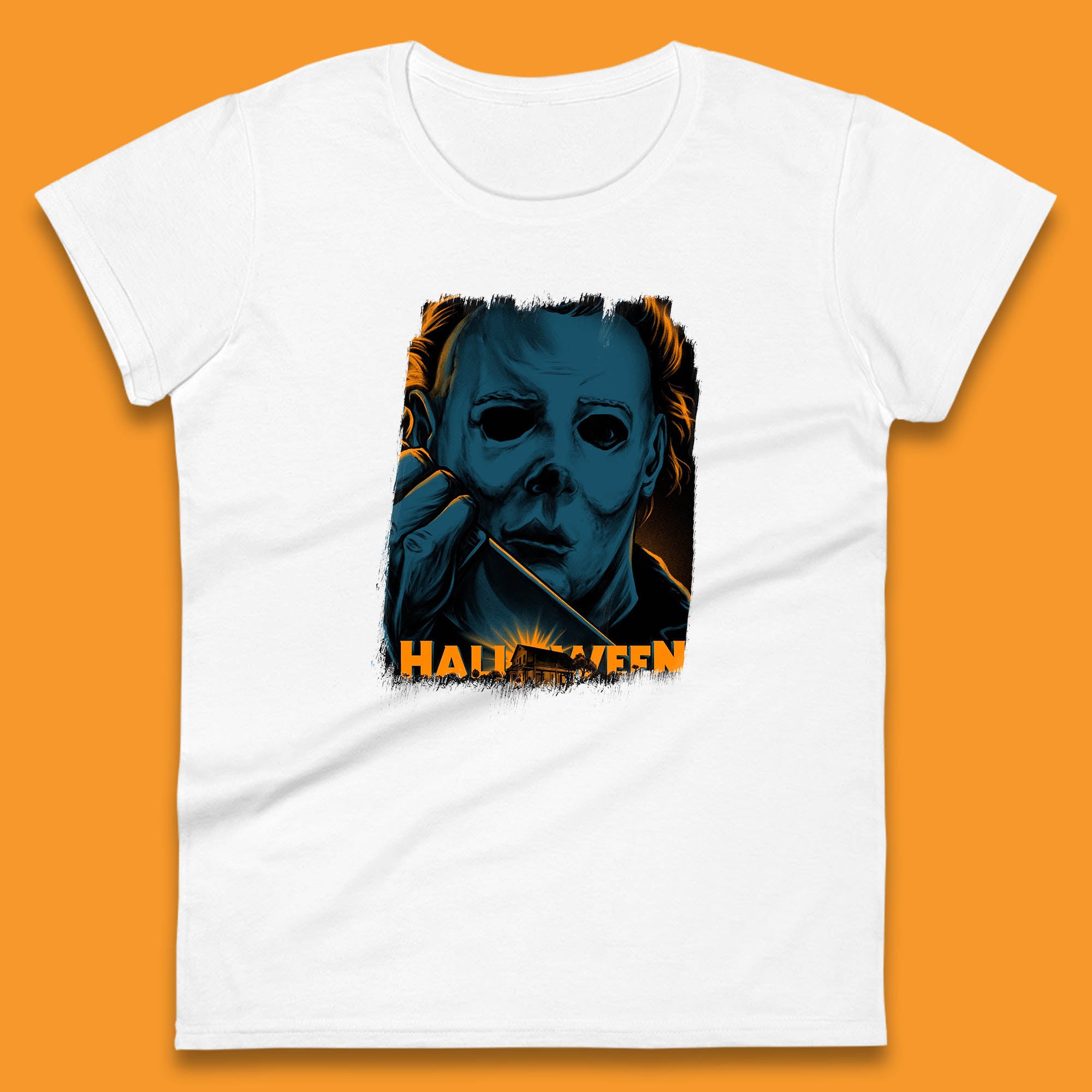 Halloween (1978) Poster Slasher Film Michael Myers Halloween Horror Thriller Movie Character Womens Tee T Shirt Mens Tops Unisex Top 4XL