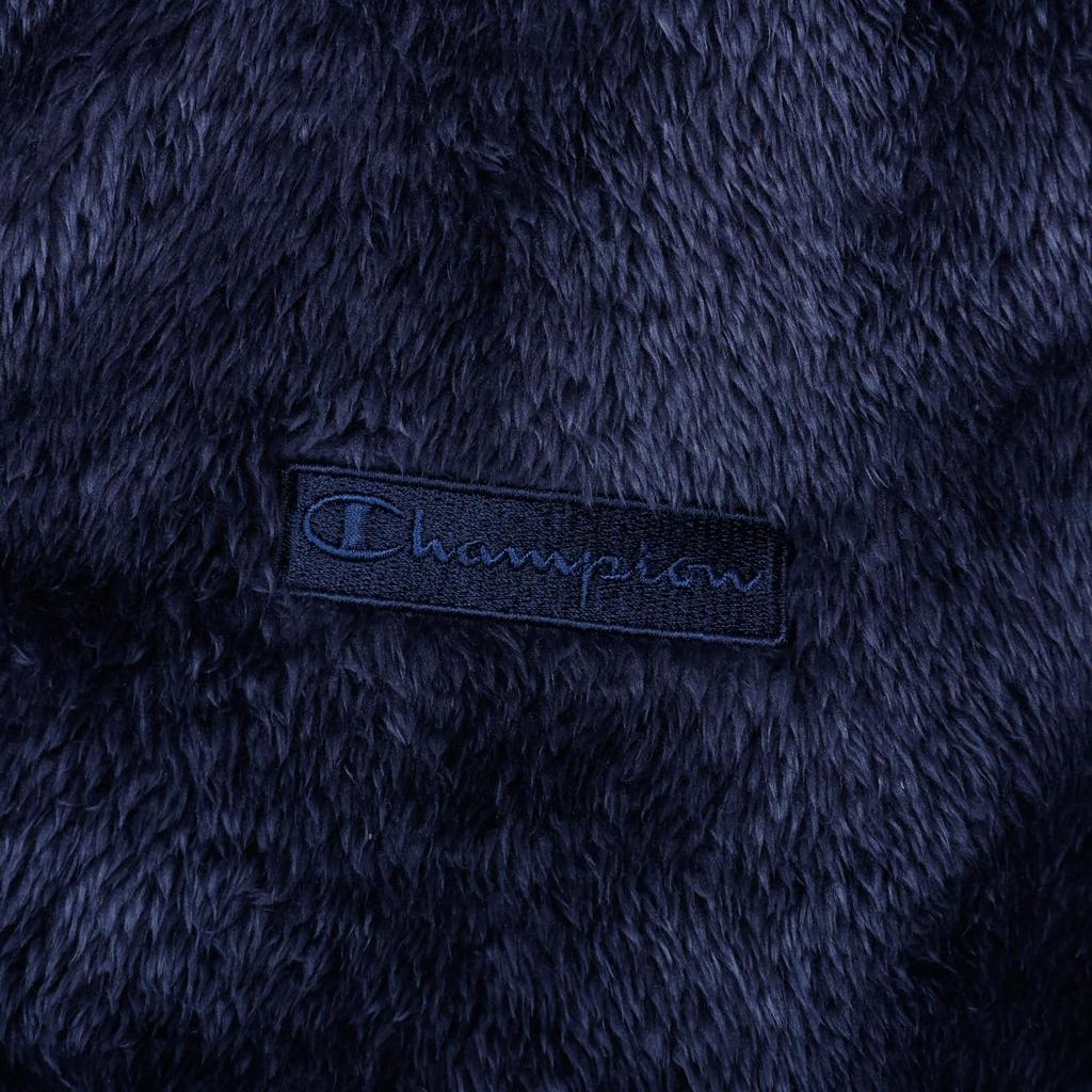 Full Zip Vest Jacket Boa Fleece Script Logo Embroidery Outerwear High Neck Basic Navy [Champion] C3-L617/C3-L617Z Men's