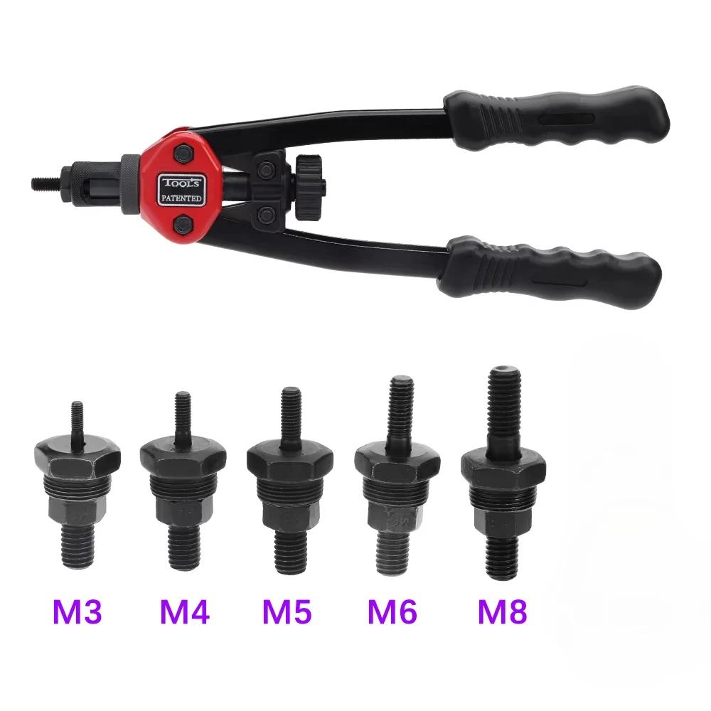 

Заклепочный пистолет с плоской головкой BT606 ручной инструмент для тяжелых заклепок глухих оправки M3 M4 M5 M6 M8