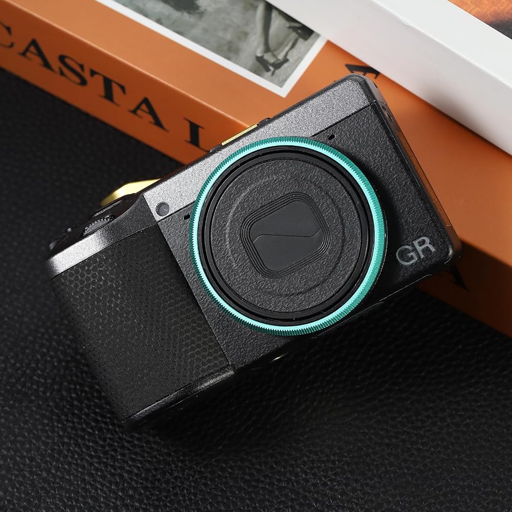 Haoge RRC-GR4 - Glass Green Metal Decorative Ring Cap for RICOH GR IV Camera, GN-3 Replacement