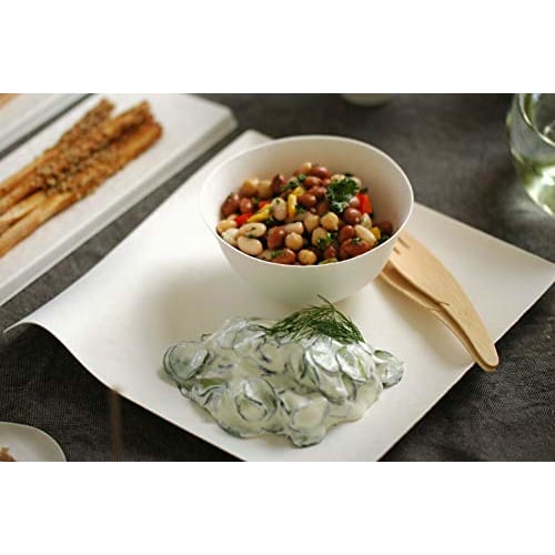 WASARA Long Plates, White, 30cm, 6 Pieces, DM-014R