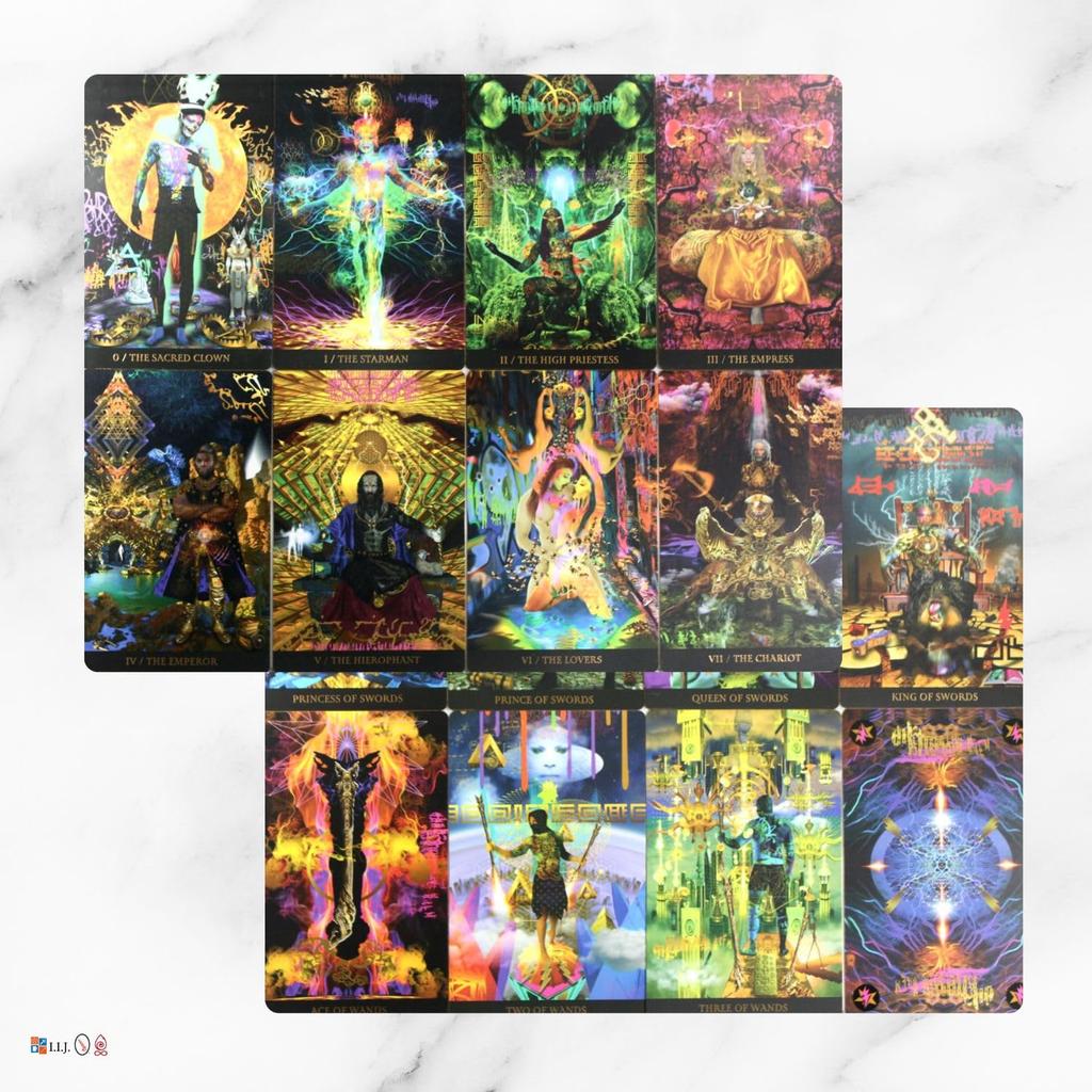 I.I.J. Starman Tarot Remastered Waite Edition 78-Card Tarot Cards, David Bowie Tarot Reading, with Japanese Instructions, Authentic