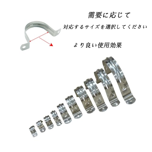 FUYUERO Stainless Steel Saddle Bands for Single Tube Pipes, 30mm Saddle Bands, Pipe Strap Clamps, Stainless Steel, Two-Hole U-Shaped Clamps for Fixing