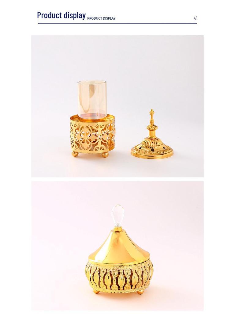 2021 Creative Metal Ornament: Iron Art Incense Burner & Candle Holder for Indoor Use