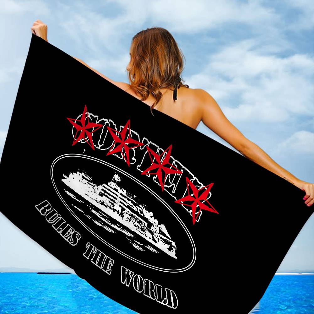 Hot Fashion C-Corteizs Microfiber Printed Beach Towel Mountain Climbing Yoga Beach Swimming Running Absorbent Soft Towel