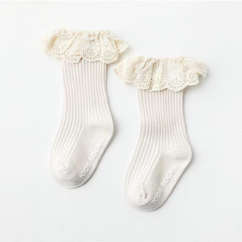 Girls Knee High Long Soft Cotton Lace Baby Children Socks Baby Socks New Kids Toddlers Baby Girl Socks 0 To 3 Years Fall Clothes