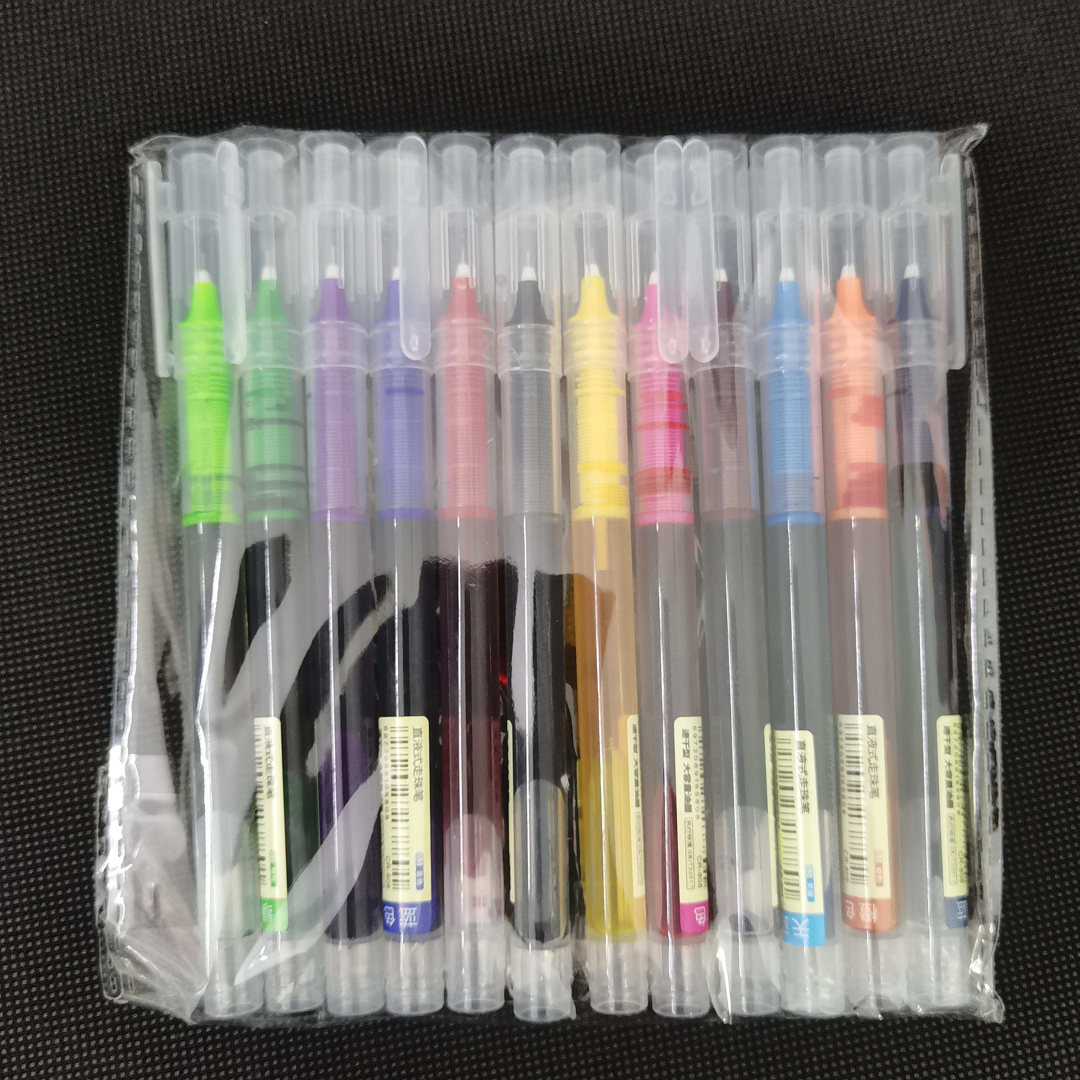 

High Quality Needle Type Gel Pens Straight Liquid Ballpoint Pen Stationery School Office Supplies Writing
