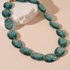 Vintage niche resin oval geometric clavicle chain fashion simple temperament high sense necklace women