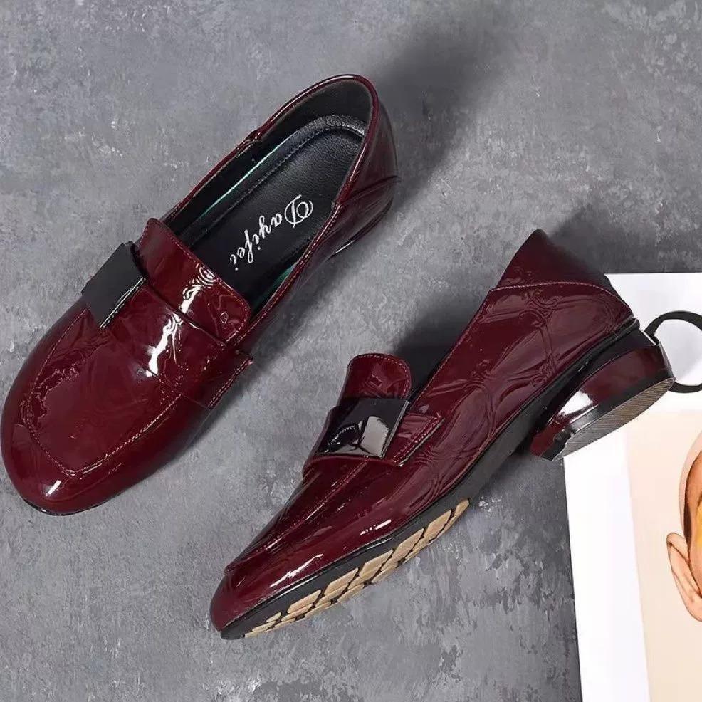 

Весна и осень новая мягкая кожа кожаная обувь женская обувь туфли-лодочки маленькие кожаные туфли модная обувь 35 бордовый