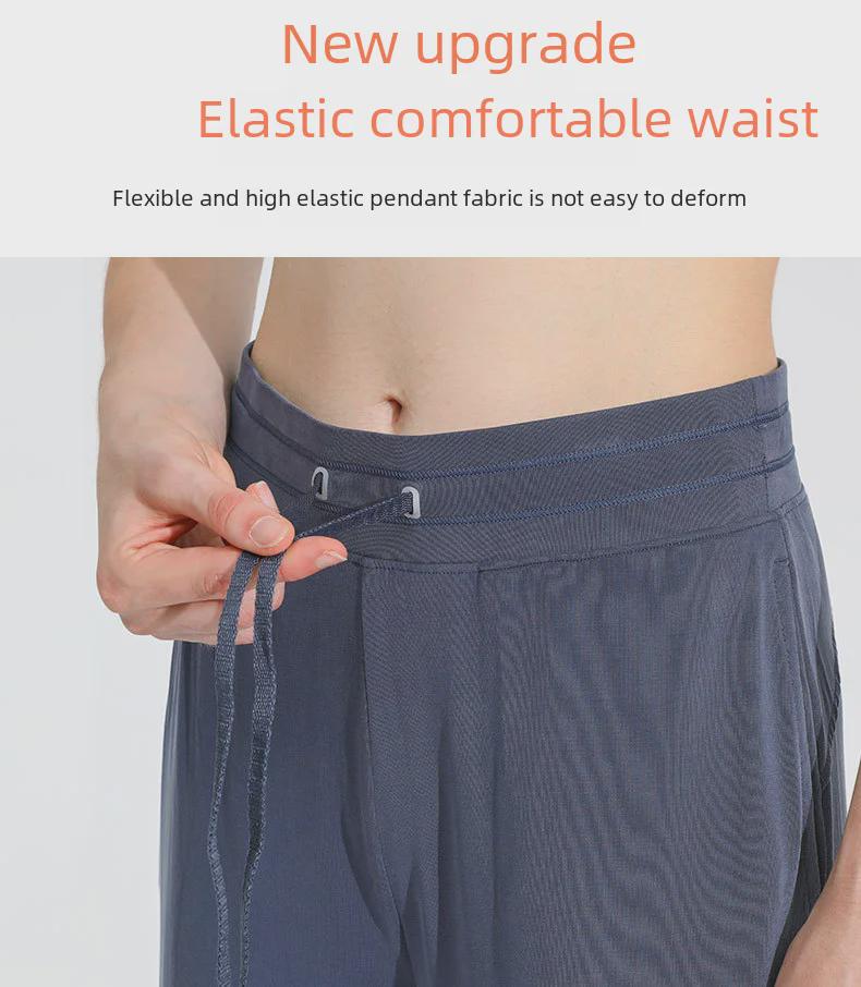 PLUS Modal-Hose mit weitem Bein, drapiert, elastischem Bund und Kordelzug für Freizeitsport oder Yoga