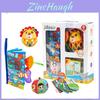 Animal Theme Baby Rattle And Fabric Book With Sensory Stimulating Features For Infants