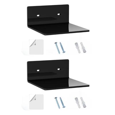 Pack of 2 Modern Acrylic Wall Shelves for Living Room Decoration Space Saving Display Stand Plant Organizers