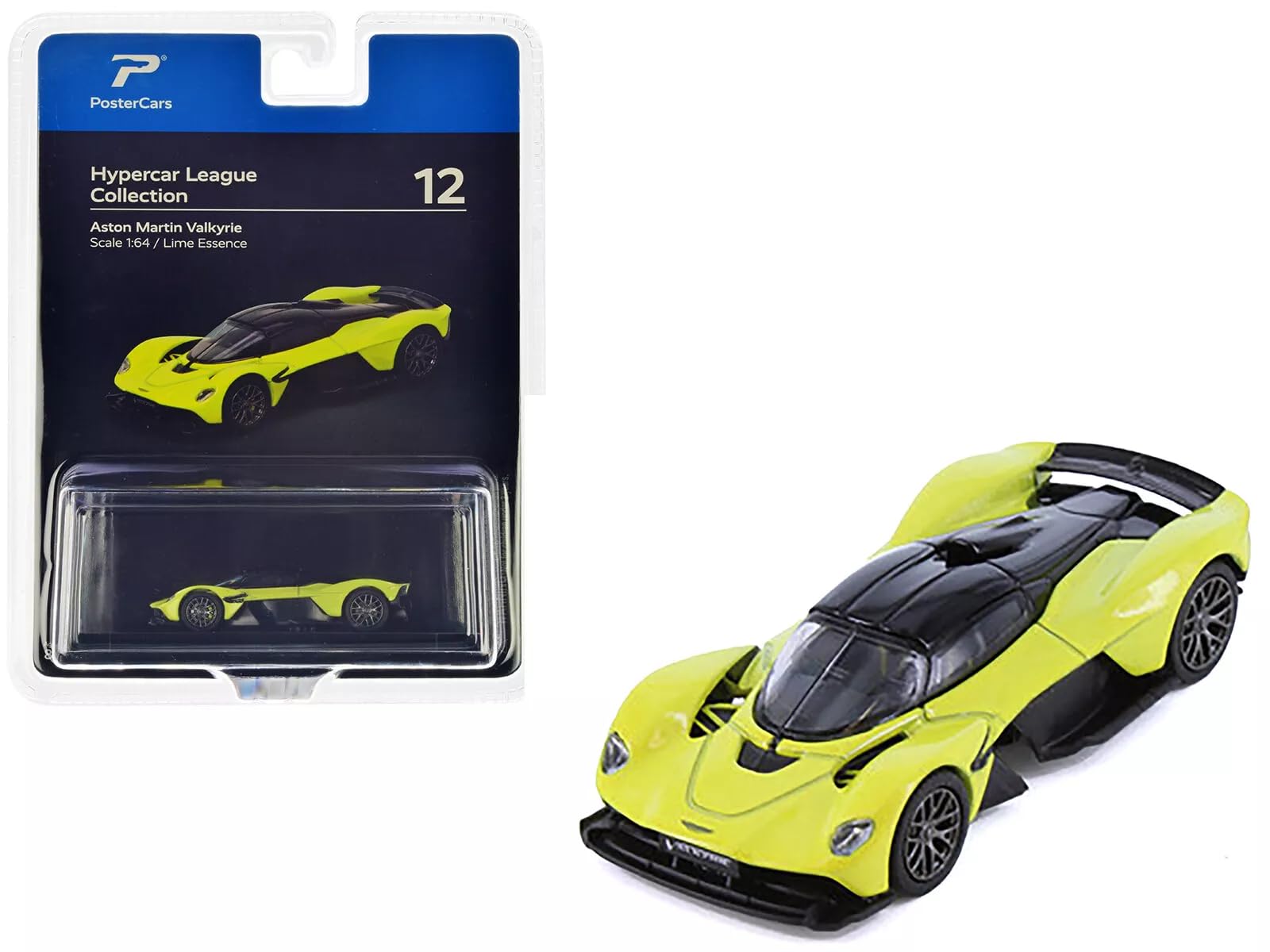 

PosterCars Aston Martin Valkyrie Лайм PosterCars Valkyrie Коллекция Лиги Гиперкаров Литая модель 1/64 [Б/У] зелёный