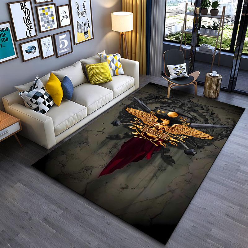 Roman Eagle SPQR Symbol Carpet Suitable As a Non-slip Mat for the Living Room or Bedroom Sofa