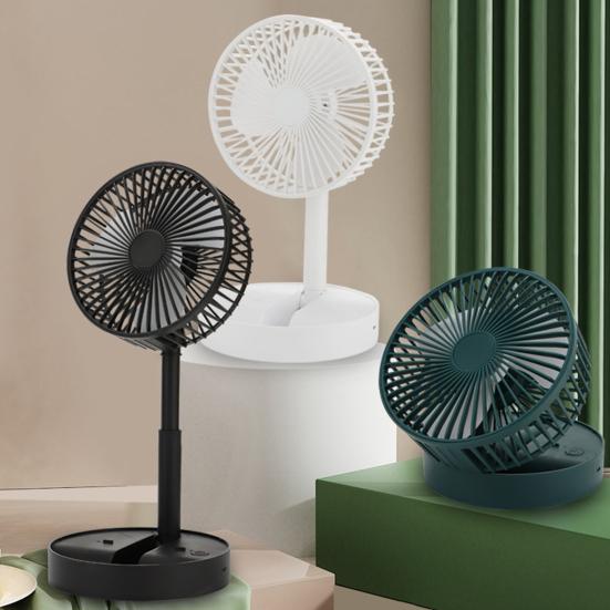 Handheld Fan Folding Design Portable Adjustable 180 Degree Rotation Flexible Blades Low Noise Multi-Speed Desk Fan with Phone Holder