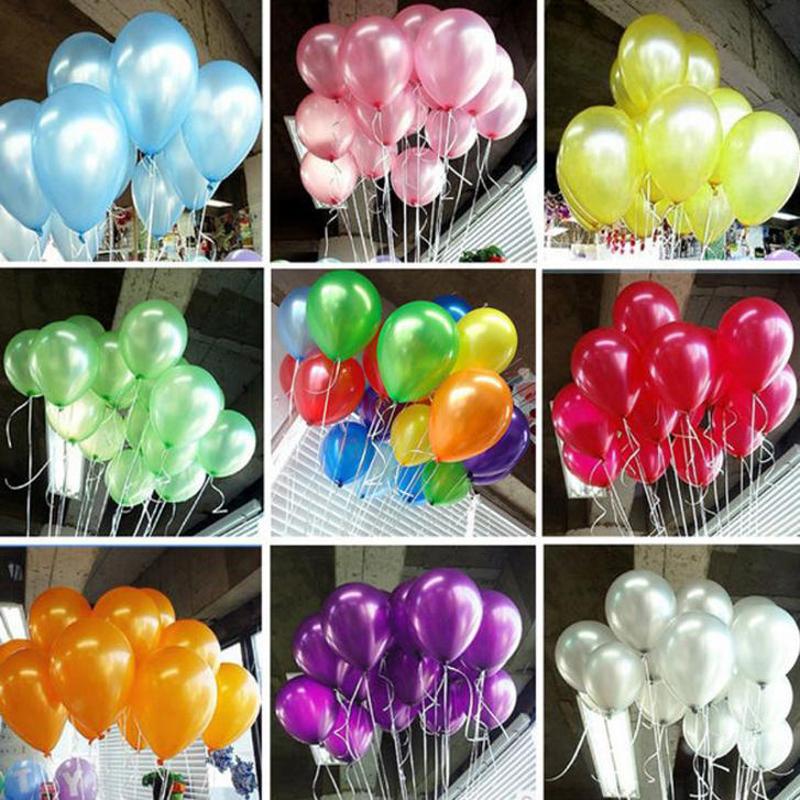 100 Stück/Los 10 Zoll 1,2 g/Stück Bunte Latexballons Helium Verdickung Perlmutt Farbe Feier Party Hochzeit Geburtstag Dekoration Ballon