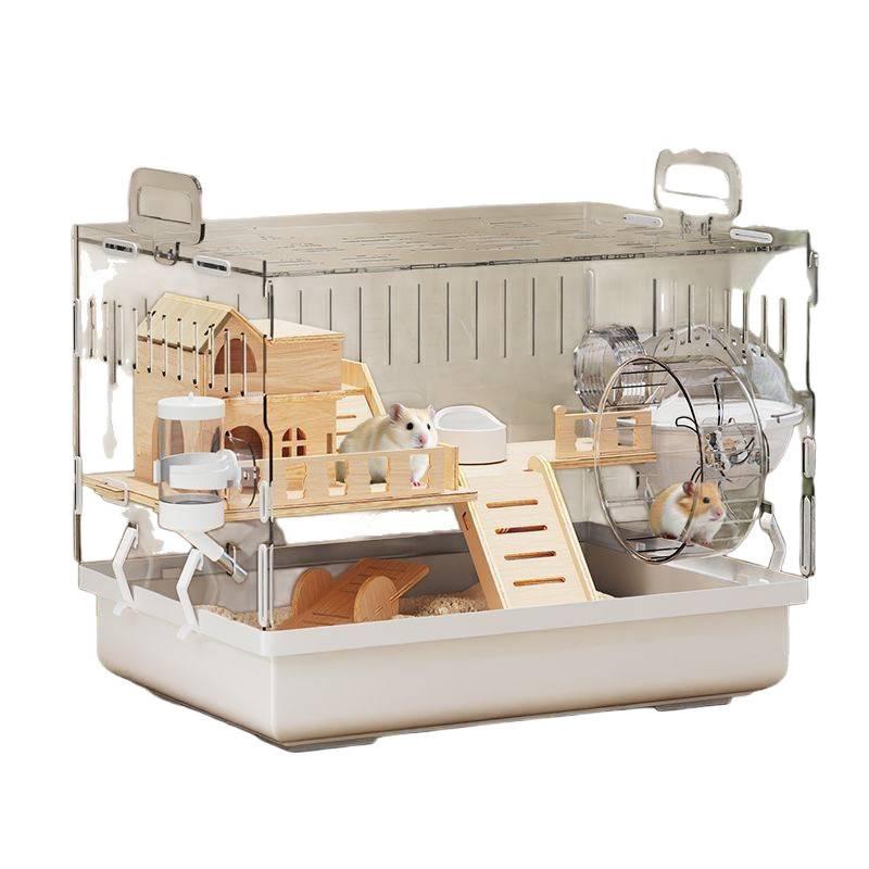 Golden Bear Acrylic Hamster Villa - Spacious Luxury Transparent Cage
