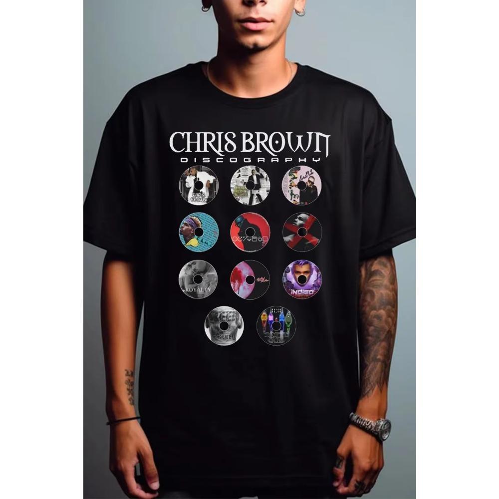 Summer Hot Sale 2026 Fashion Chris Brown Graphic T Shirt Unisex Casual Harajuku Hip Hop Punk Cotton T-shirt Short Sleeve Casual Clothing