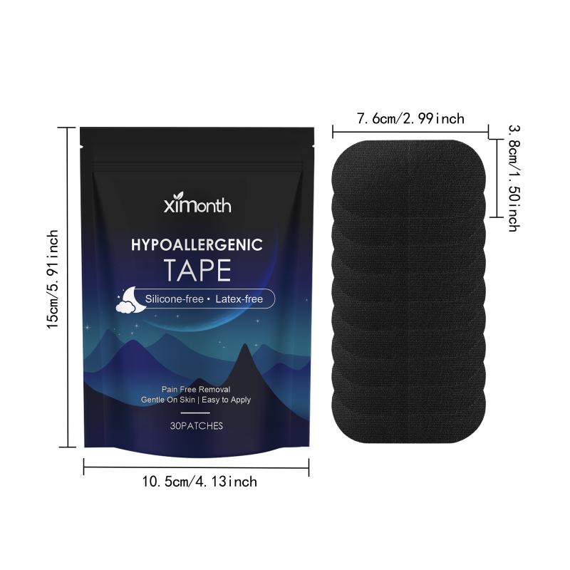 Anti Snoring Mouth Tape & Nose Breathing Sticker Night Sleeping Mouth Breath Improvement Patch Reduce Dry Mouth Promote