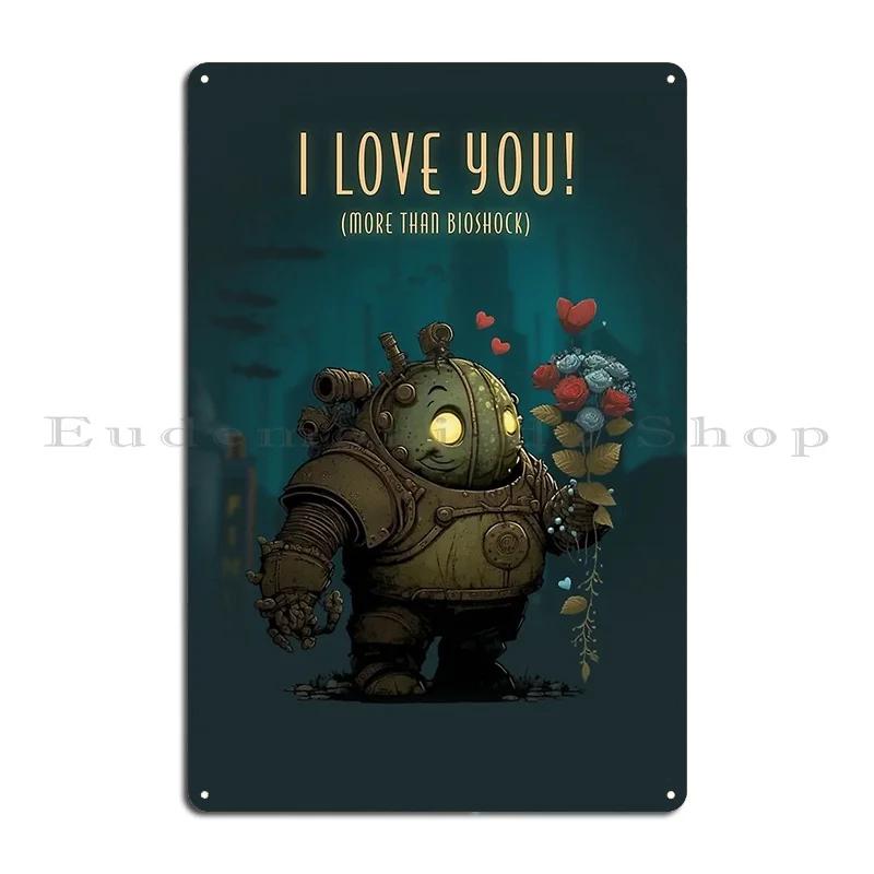 Bioshock Lovers San Valentine Card Doskistore Metal Plaque Poster Cinema Printing Club Print Wall Decor Tin Sign Poster