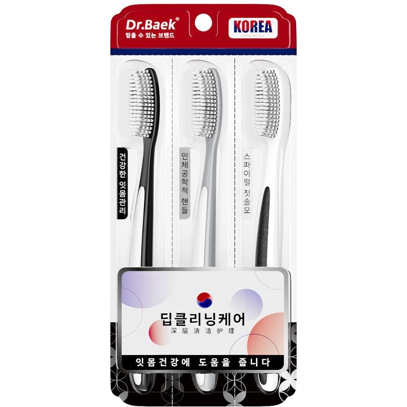 1/3/4Pcs Hard Bristle Long Large Head Toothbrush Color Random Deep Cleaning for Household Oral Care Set