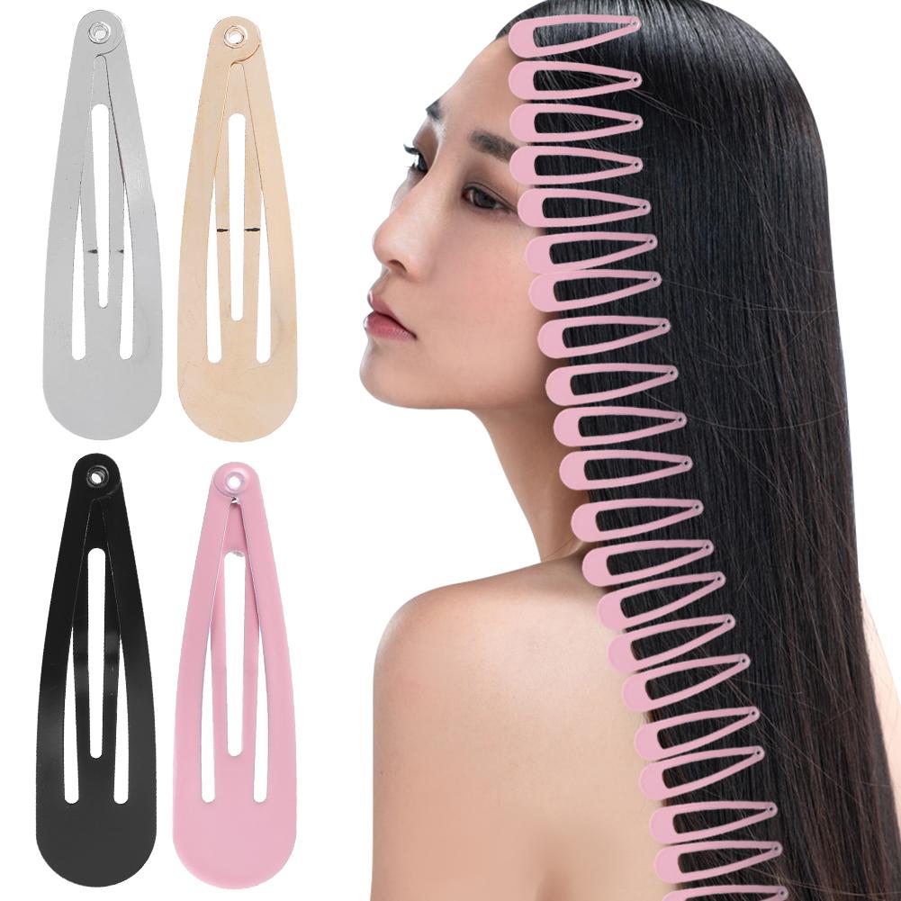 100Pcs Snap Hair Clips Metal Hair Clips Silver/Gold/Black/Pink Fashion Hair Pins Stylish Hair Barrettes Hair Accessories