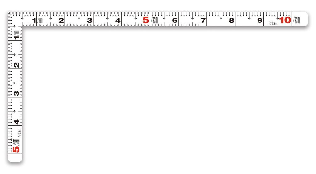 Shinwa Sokutei Flat Curved Dual 11179 Ruler, White, 30cm/1 Shaku, Graduations,