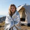 PET-Aluminisierte Folie Notfalldecke, Outdoor Kälte- und Sonnenschutz-Notfalldecke, Hohe Reflektivität, Winddicht und Tragbar