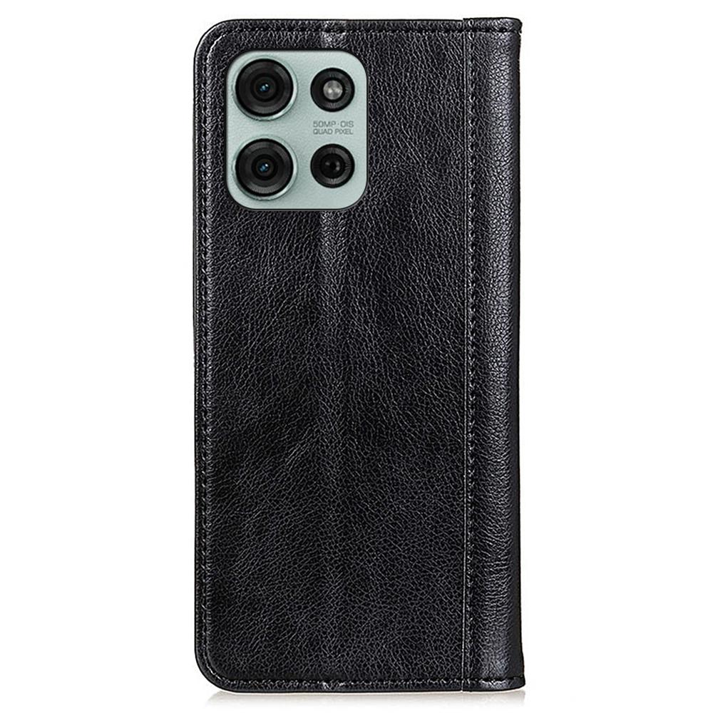 For Motorola Moto G75 5G Stand Case Split Leather Litchi Texture Wallet Phone Cover