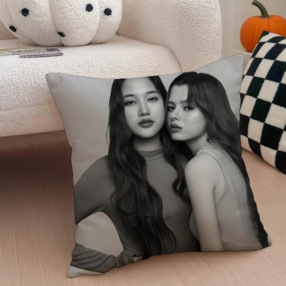 Popular Thai Actress fFreen And Becky Cushion Cover Throw Pillow Cover Hidden Button Durable Polyester Chair Cushion