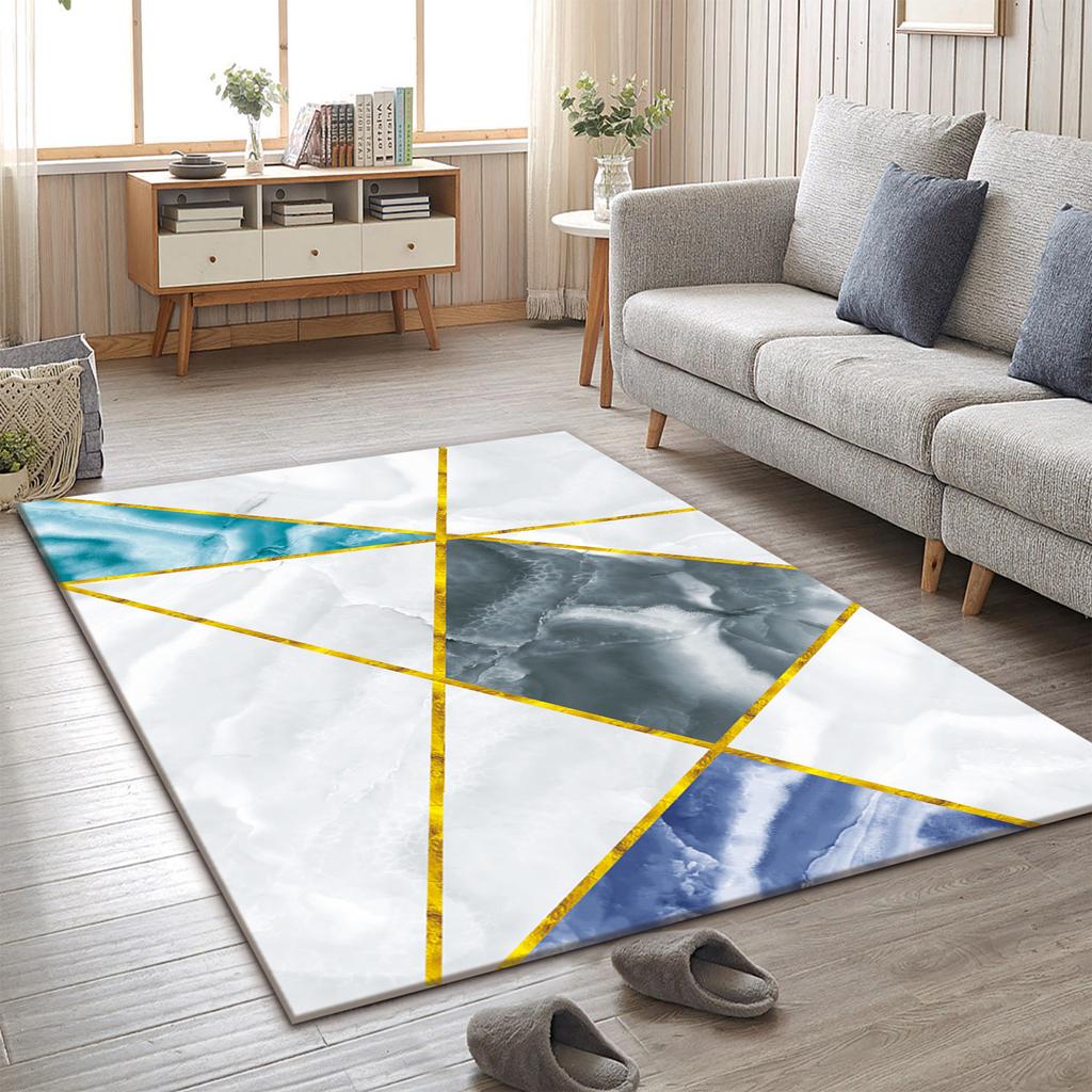 Skandinávský obývací pokoj Minimalistické linie Koberec Ložnice Konferenční stolek Šatní skříň Podložky na podlahu Rohožky ke dveřím