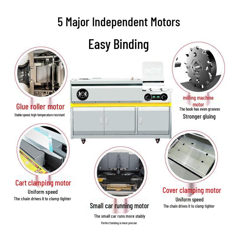 INGYE Automatic Wireless Binder with Paper Cutter CN Plug (adapter Included)