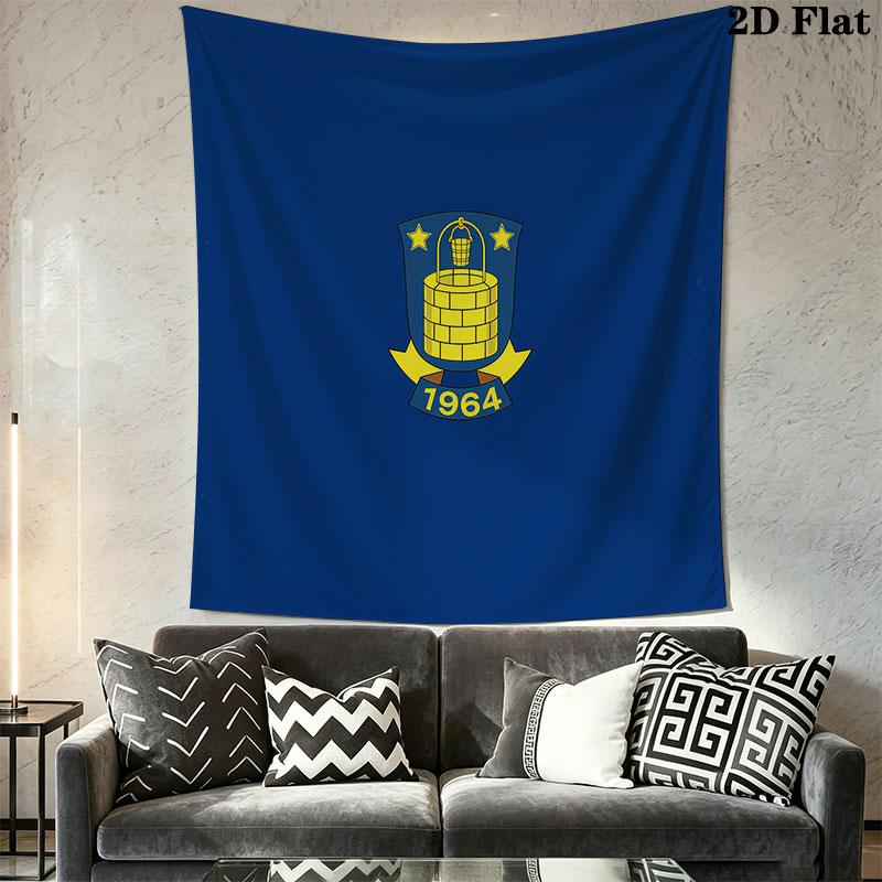 Brøndby IF POSTER Wall Hanging Printed Fabric Blanket Decorative Tapestries for Bedroom Living Room Home Decor