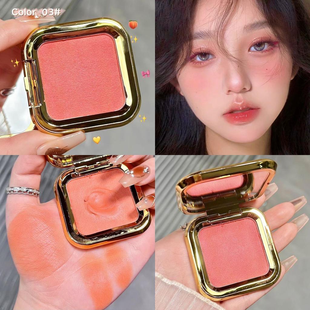 Matte 3D Blush In Apricot Brown - Low Saturation Nude Makeup for Beginners and Influencers