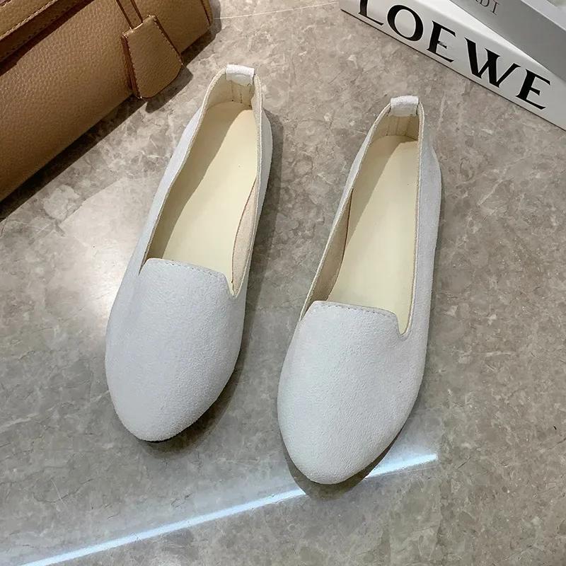 Modne Damskie Buty Wulkanizowane Jednokolorowe Damskie Mokasyny Płaskie Buty Damskie Lekkie Ciepłe Mokasyny Wiosna Zapatos Mujer