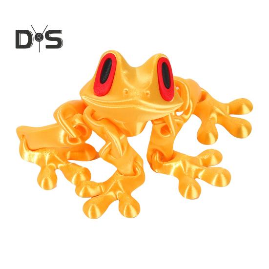 3D Printed Magnetic Frog Articulated Frog with Movable Joints Flexible Animal Stress Relief Toy for Home Office Refrigerators Desk Decoration