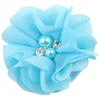 Eye-catching Chiffon Flowers Clips Daily Lightweight Easy Wear Rhinestone Fake Pearl Kids Hairpins