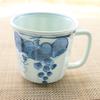 Lightweight Mug Lightweight and Easy To Hold Japanese Sankaibishi Arita-yaki Hasami-yaki Grape-Shaped (Blue) - Tableware, Ceramic,
