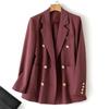 Raspberry Color Women Blazer Fashion Casual Loose High Grade Commuter Blazer for Spring Autumn Versatile Temperament Coat for Petite Women