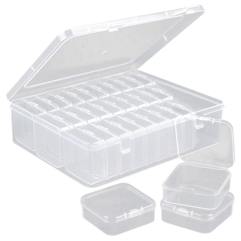 Clear Sturdy Plastic 30 Divider Storage Box Portable Accessory for Efficient Organization of Small Household Items