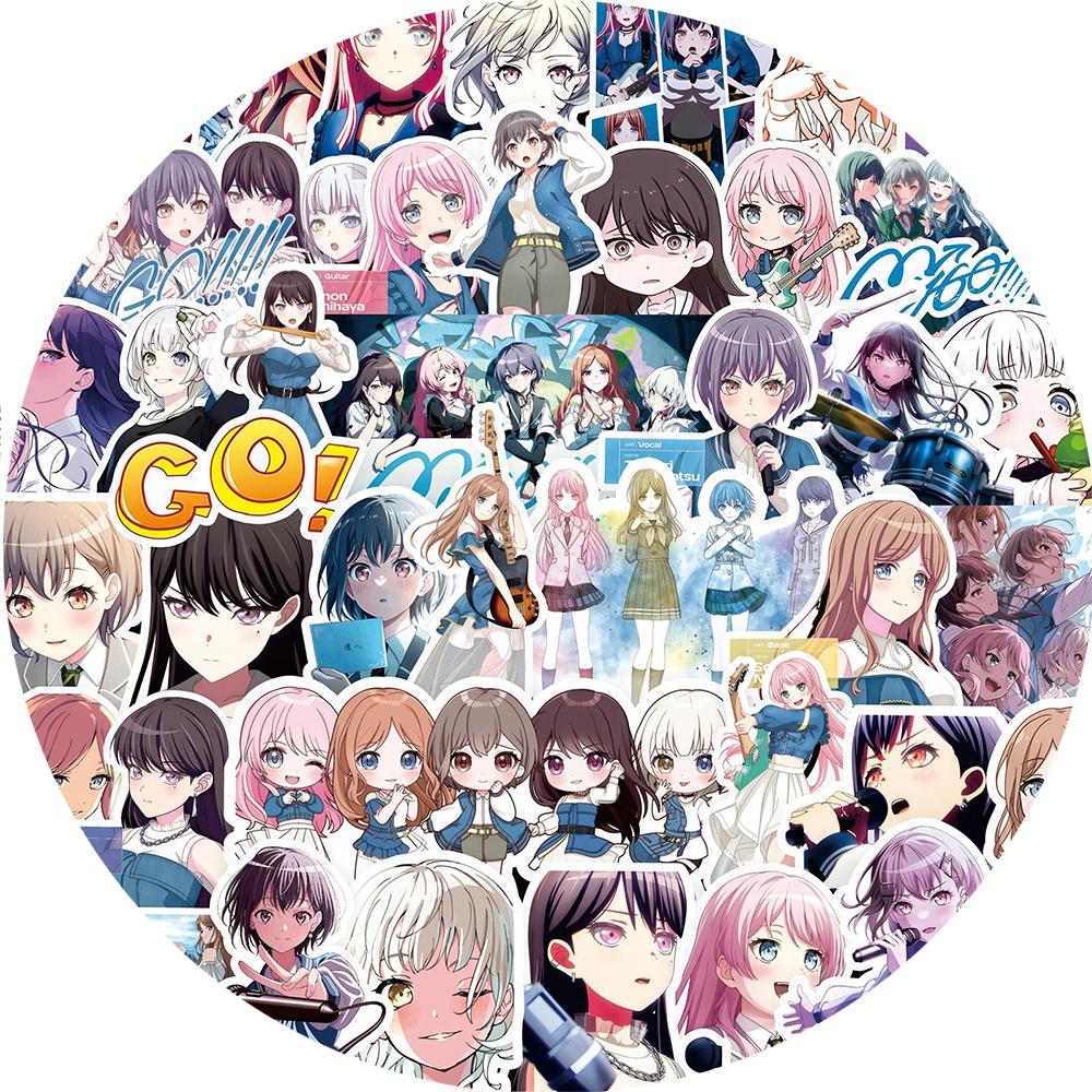 80pcs Kawaii Girls BanG Dream Stickers Mygo Anime Sticker Cute Takamatsu Tomori Anon Chihaya Rana Kaname Cartoon Decals