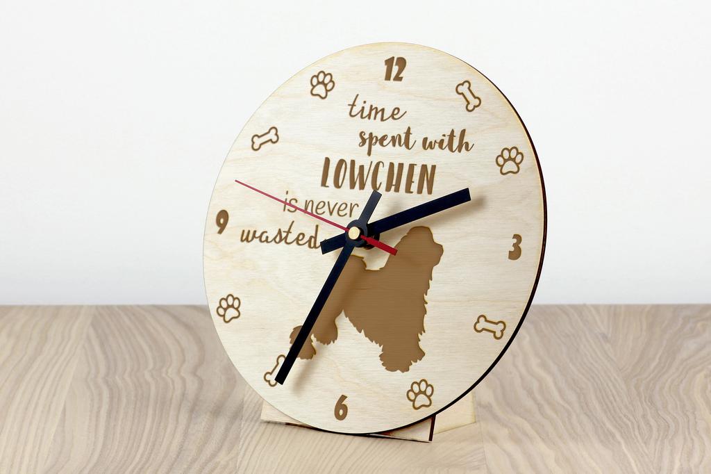 Lowchen, Little Lion Dog - clock with dog, wooden clock with engraving, personalised clock by Art-Dog