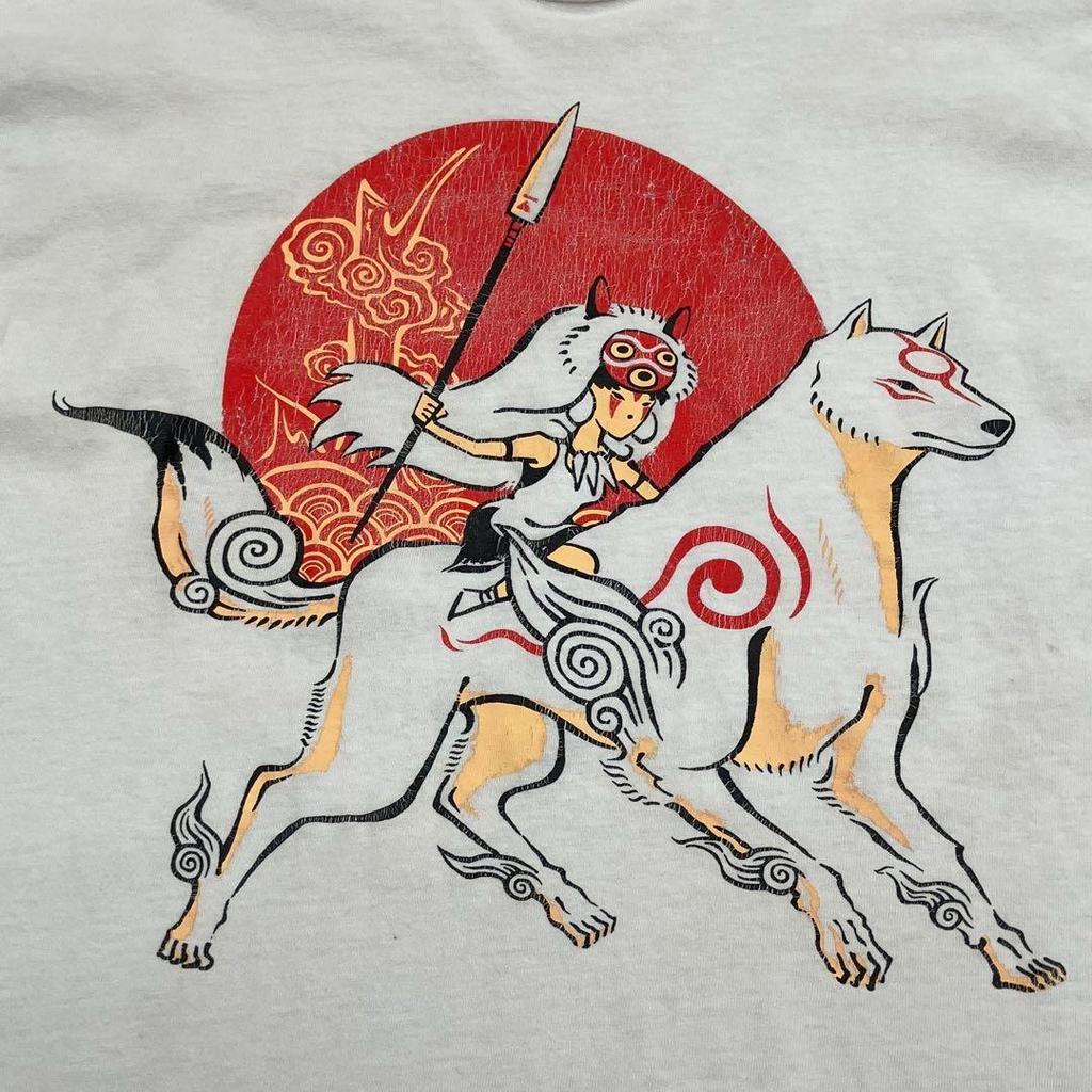 [USED] 00s Princess Mononoke Ghibli Regular T-shirt Tee Anime Movie