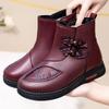Cotton Shoes New Women's Boots Embroidered Printed Snow Boots Cold-proof and Warm Leather Boots Thick-soled Piled Thickened Cotton Boots