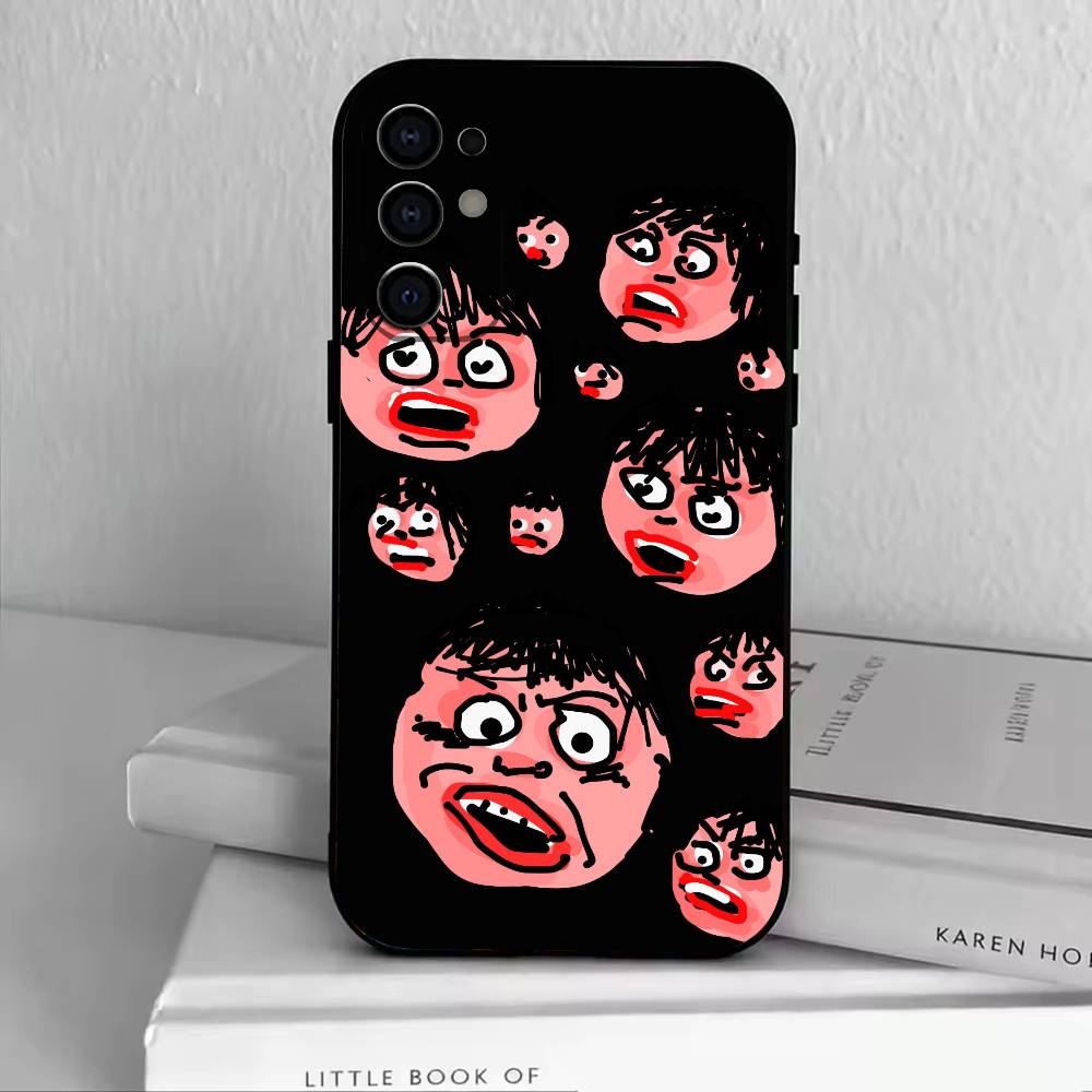 

D- Funny Graffiti Phone Case For Samsung S25,S24,S21,S22,S23,S30,Ultra,S20,Plus,Fe,Lite,Note,10,Black Cover Samsung S21Ultra