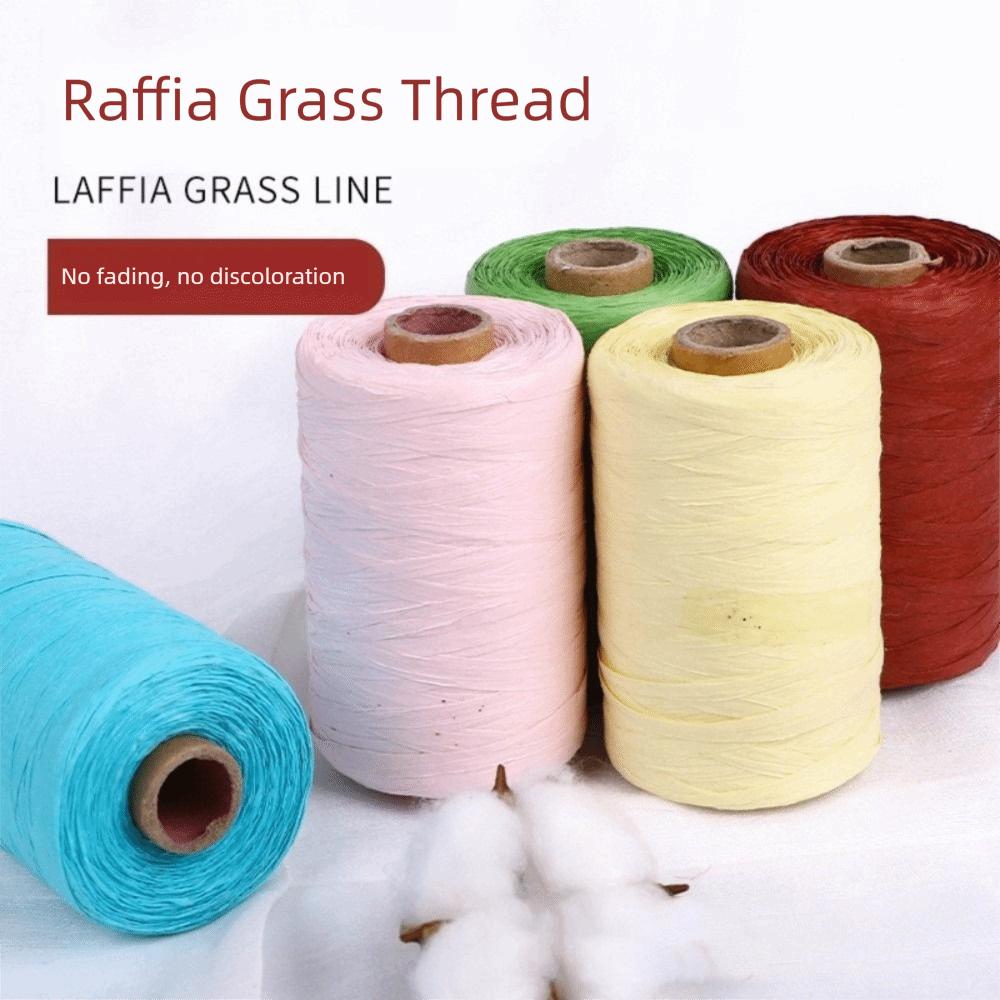 Multicolour Raffia Straw Yarn DIY Packaging Tape New Gift Wrapping Rope  Knitting