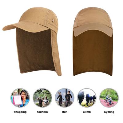 Fishing Cap with Ear Neck Flap Cover Adjustable Waterproof Sunshade Folding Mesh Sports Hat