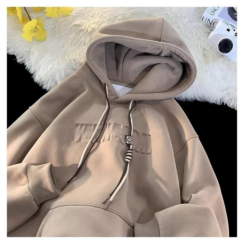 Men's And Women's Autumn And Winter Trend Loose And Plush Thick Hoodie