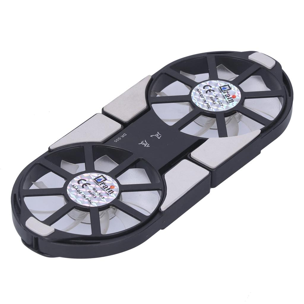 4Color Laptop Cooling Pad Foldable Notebook Cooler DualFan Large Air Volume Radiator Heat Sink(Black )