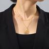 Dawapara Dreifaltigkeitsknoten Triquetra Halskette Kranz Keltischer Knoten Glücksbringer Edelstahl Schmuck Neujahrsgeschenk